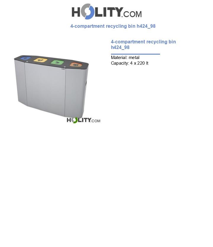 4-compartment recycling bin h424_98