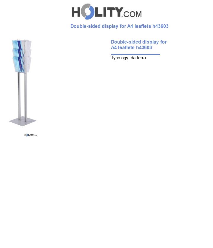 Double-sided display for A4 leaflets h43603