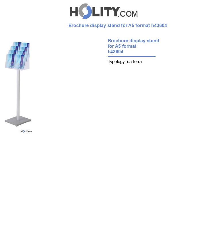 Brochure display stand for A5 format h43604