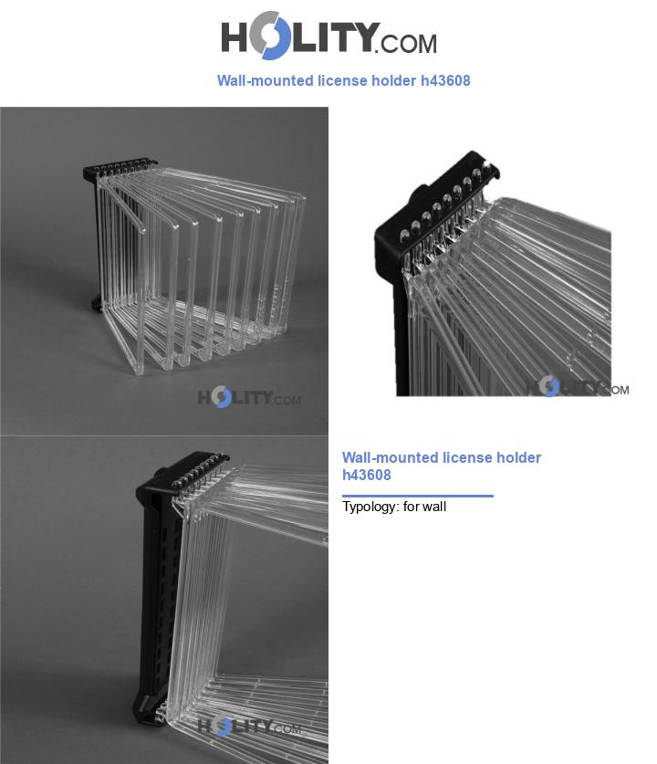 Wall-mounted license holder h43608