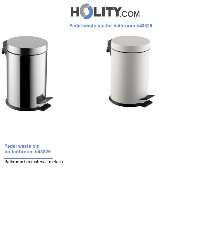 Pedal waste bin for bathroom h43826