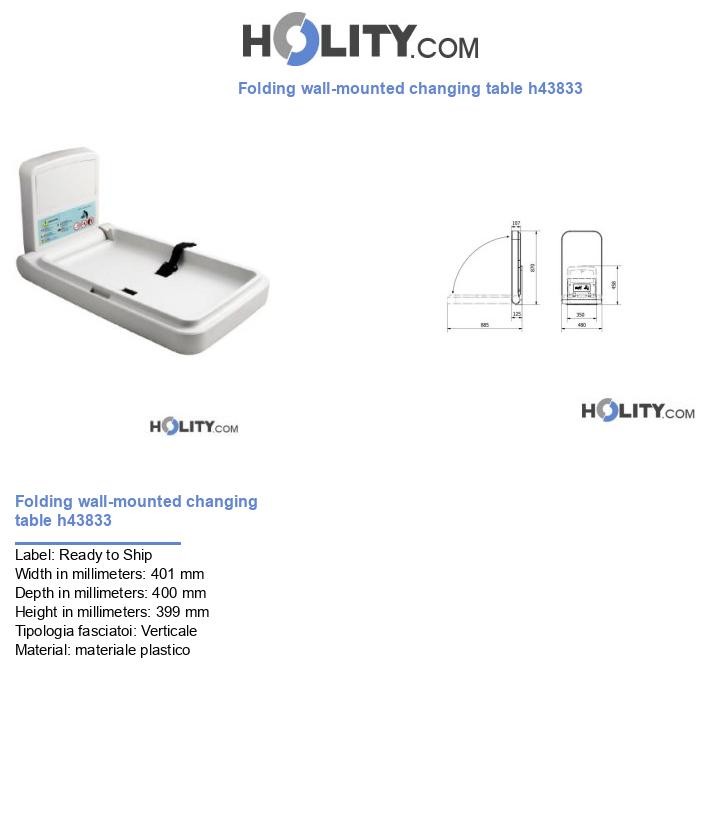 Folding wall-mounted changing table h43833