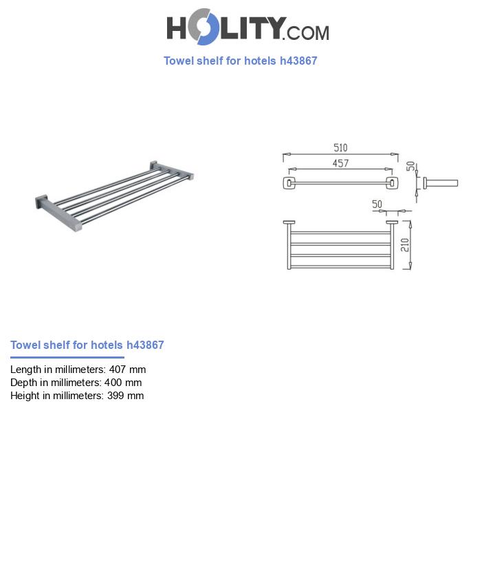 Towel shelf for hotels h43867