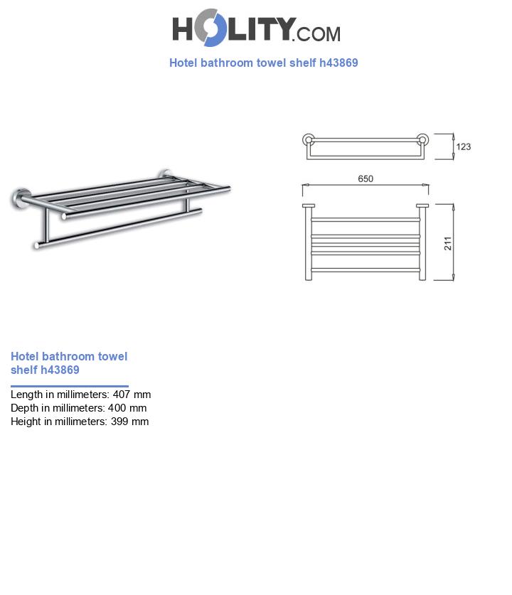 Hotel bathroom towel shelf h43869