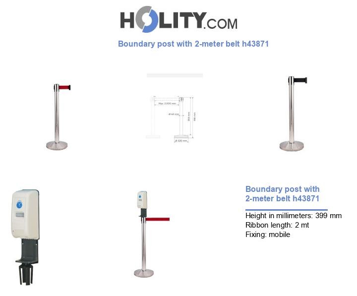 Boundary post with 2-meter belt h43871