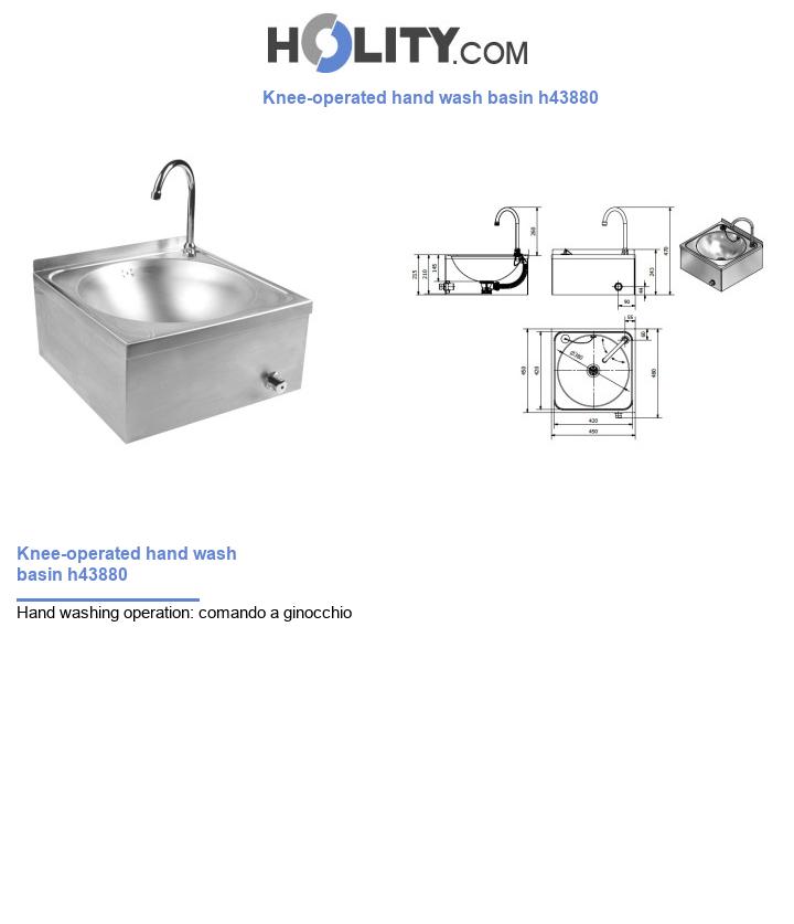 Knee-operated hand wash basin h43880