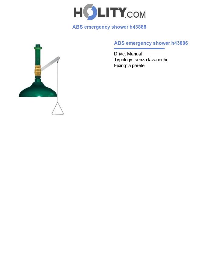 ABS emergency shower h43886