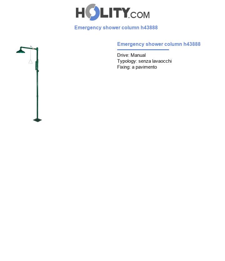 Emergency shower column h43888