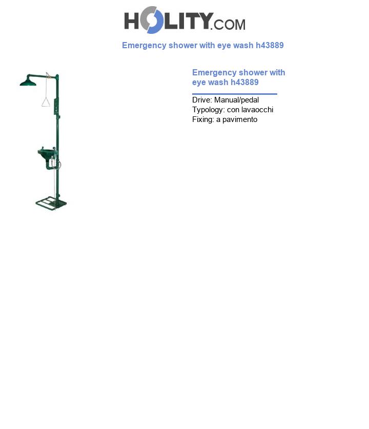 Emergency shower with eye wash h43889
