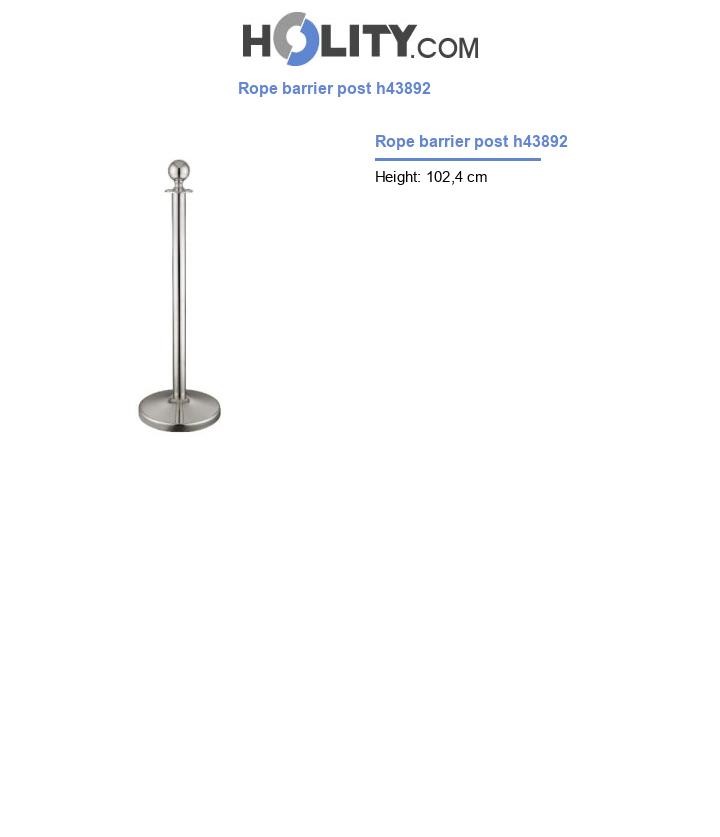 Rope barrier post h43892