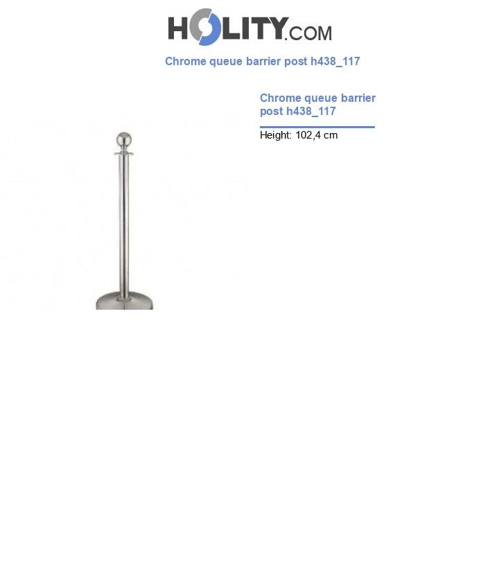 Chrome queue barrier post h438_117