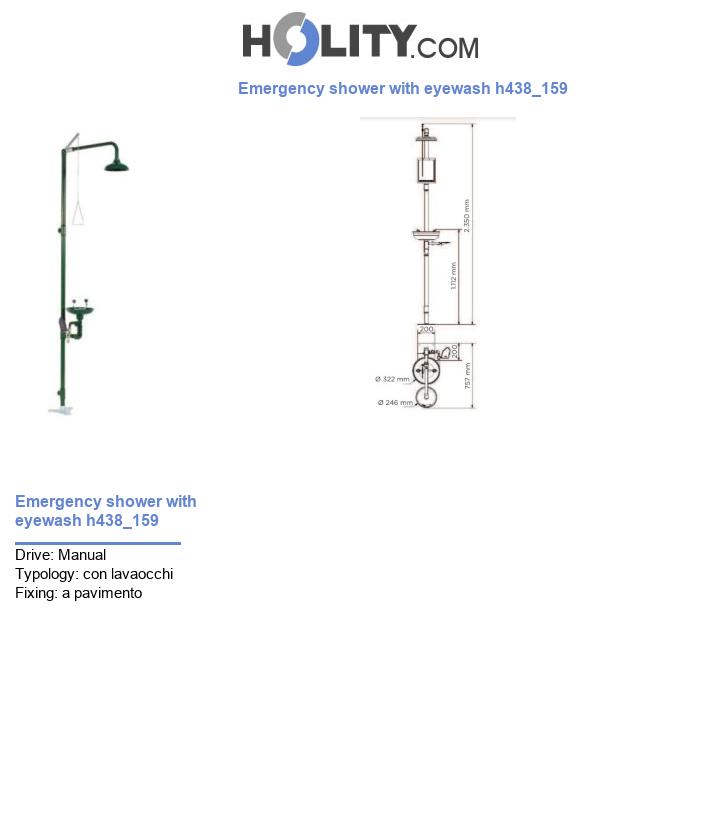 Emergency shower with eyewash h438_159
