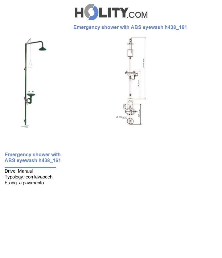 Emergency shower with ABS eyewash h438_161