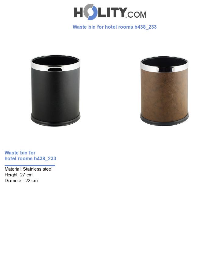 Waste bin for hotel rooms h438_233
