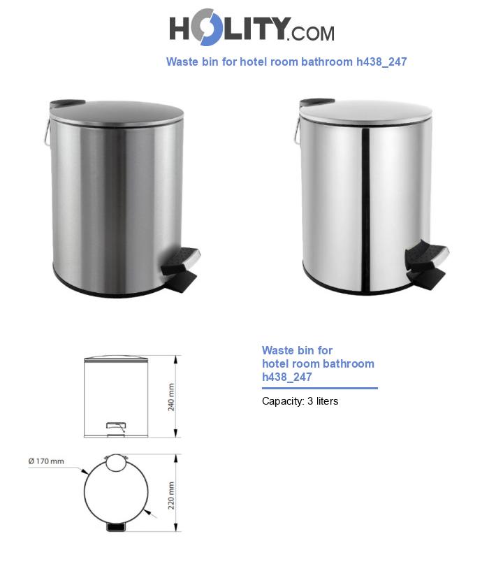 Waste bin for hotel room bathroom h438_247
