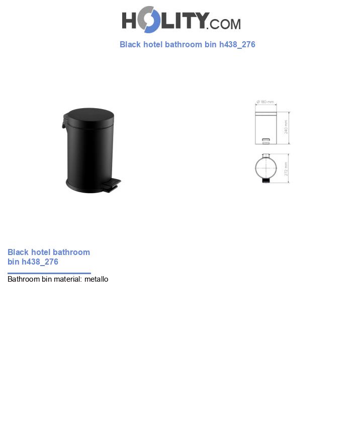 Black hotel bathroom bin h438_276