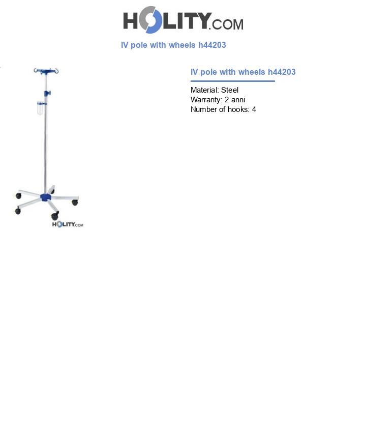 IV pole with wheels h44203