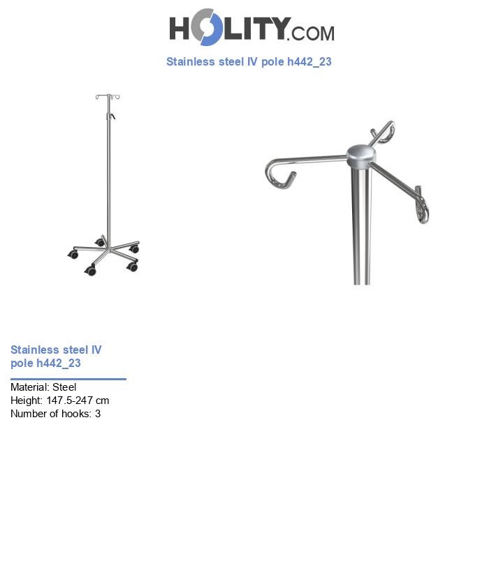 Stainless steel IV pole h442_23