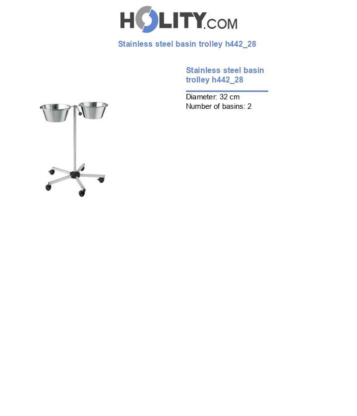 Stainless steel basin trolley h442_28