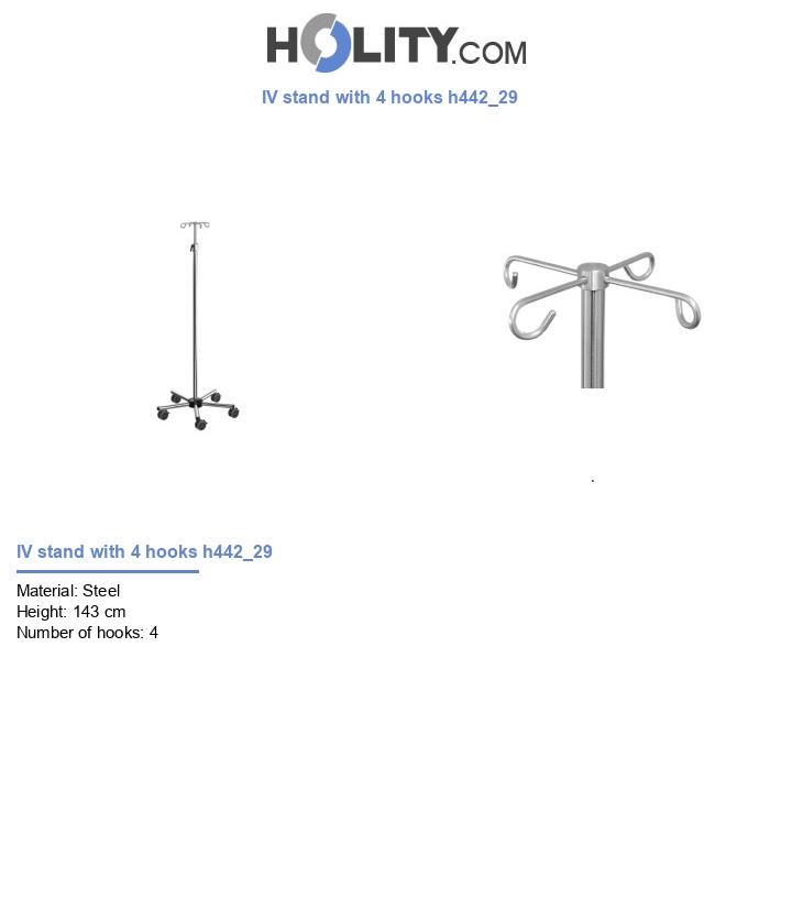 IV stand with 4 hooks h442_29