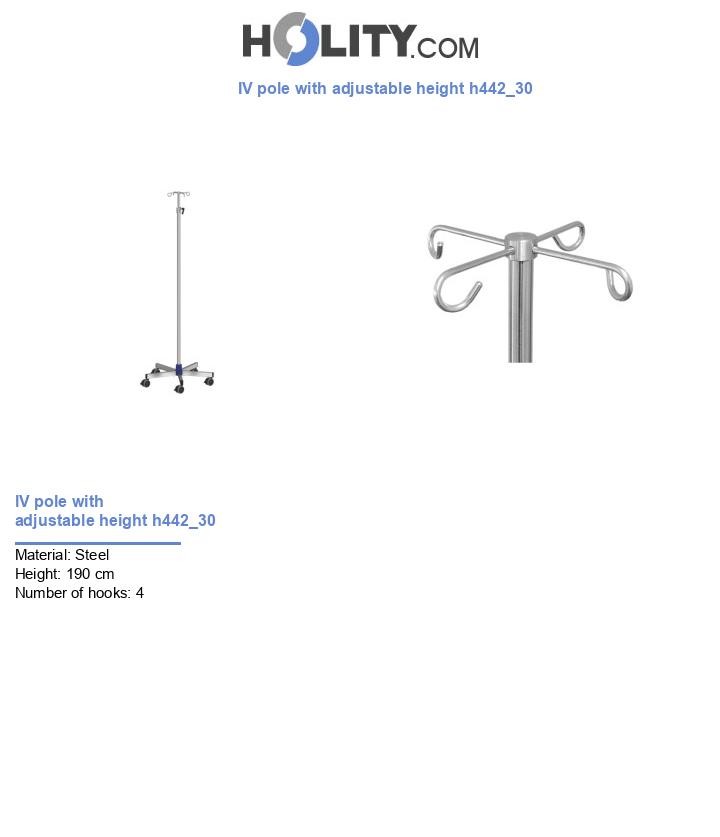 IV pole with adjustable height h442_30