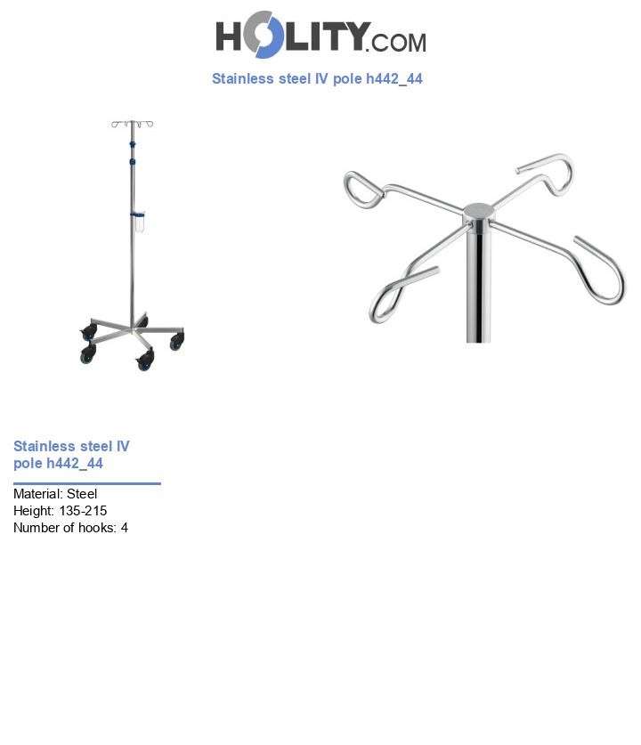 Stainless steel IV pole h442_44