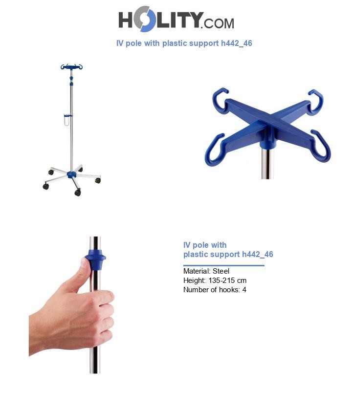 IV pole with plastic support h442_46