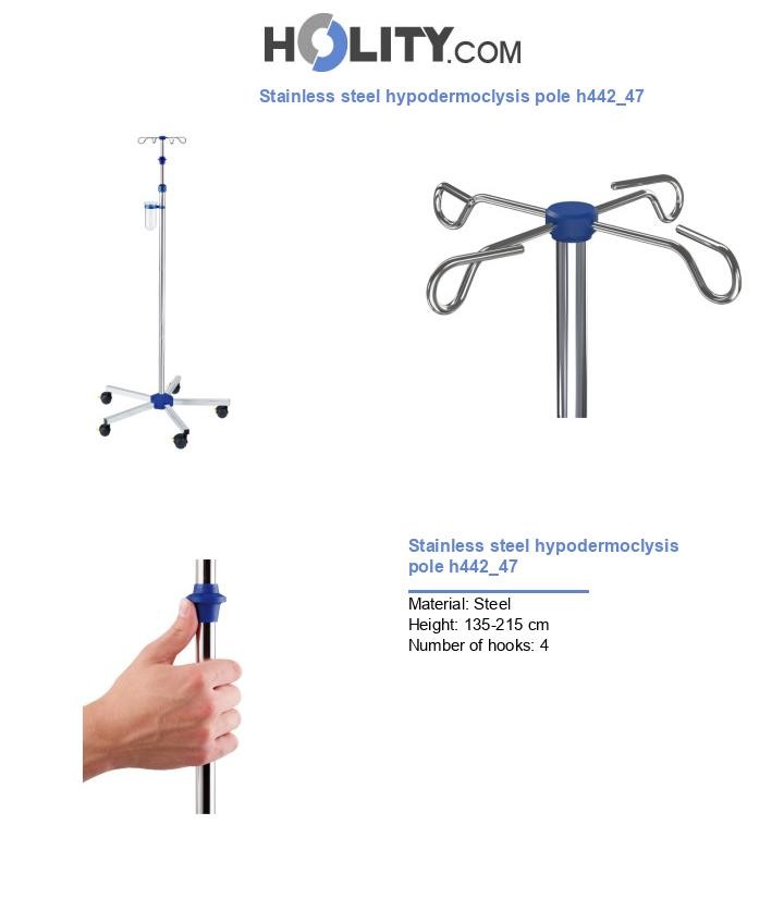 Stainless steel hypodermoclysis pole h442_47