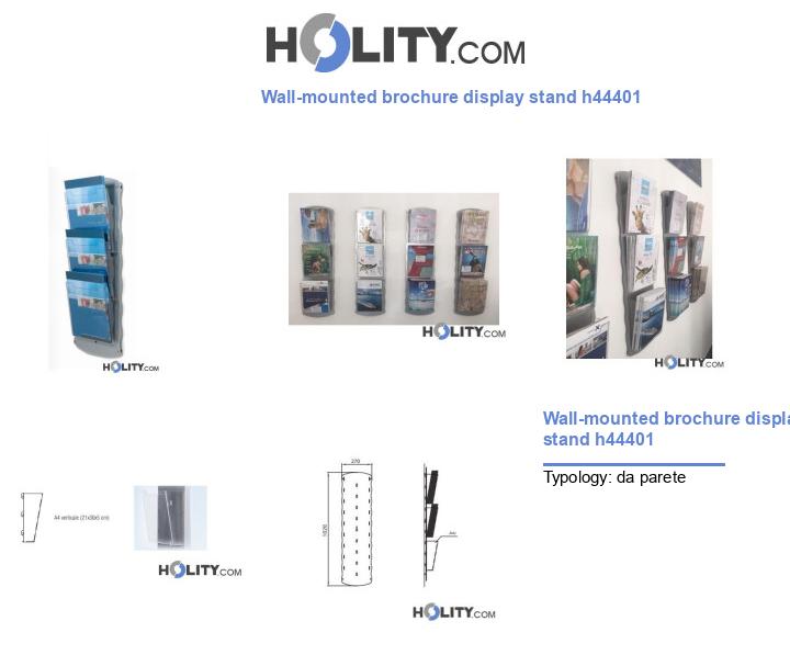 Wall-mounted brochure display stand h44401