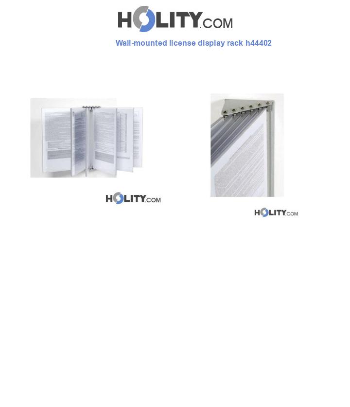 Wall-mounted license display rack h44402