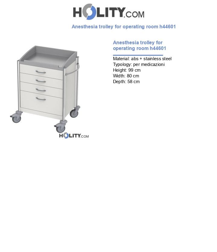 Anesthesia trolley for operating room h44601