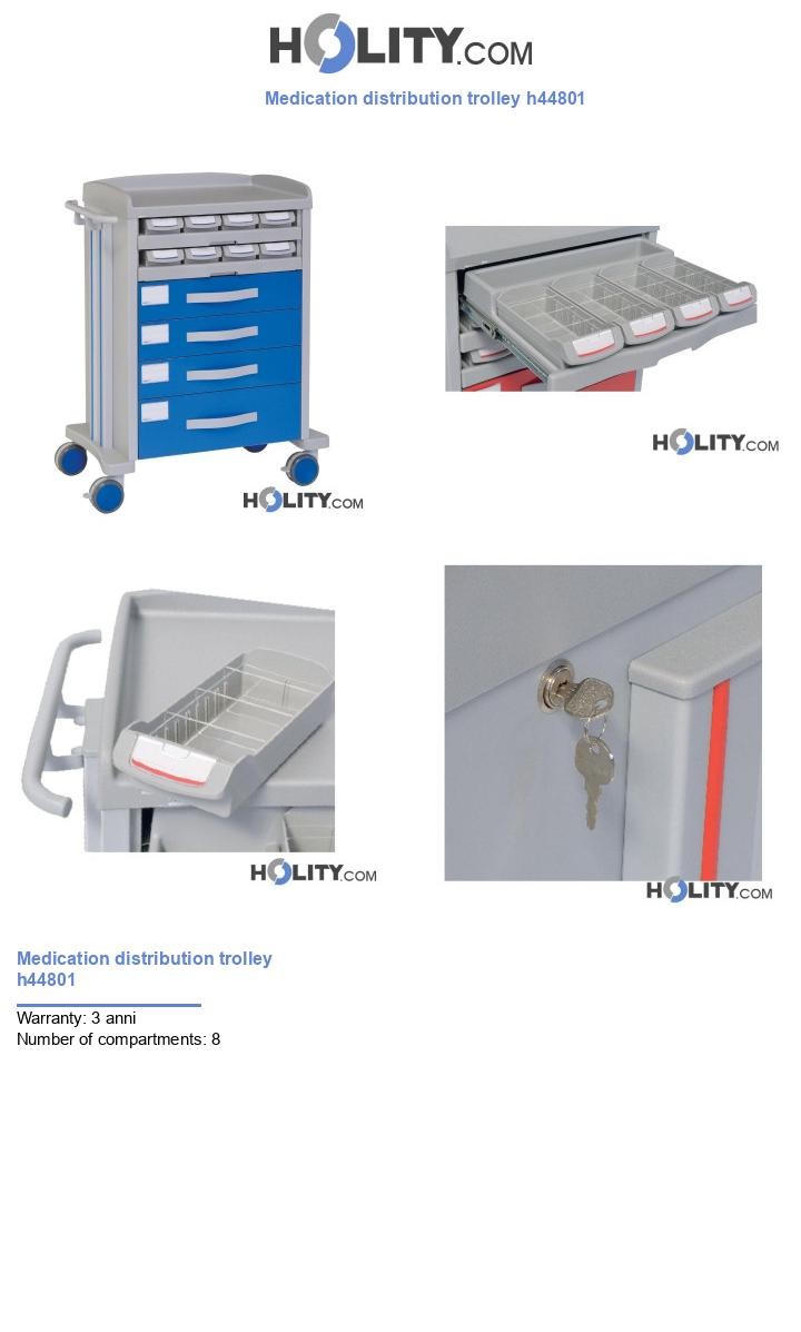 Medication distribution trolley h44801