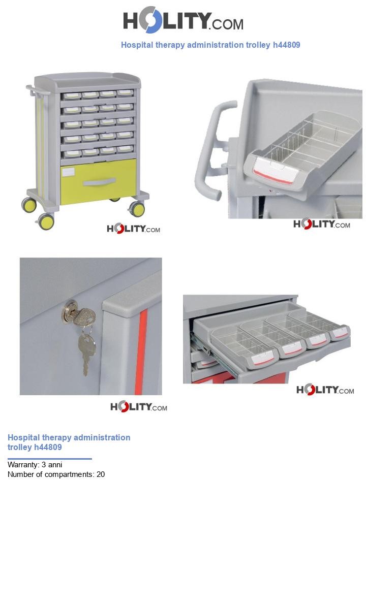 Hospital therapy administration trolley h44809