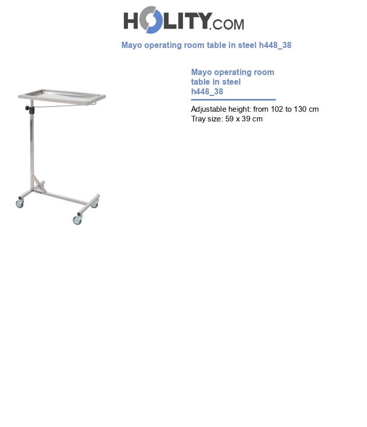 Mayo operating room table in steel h448_38
