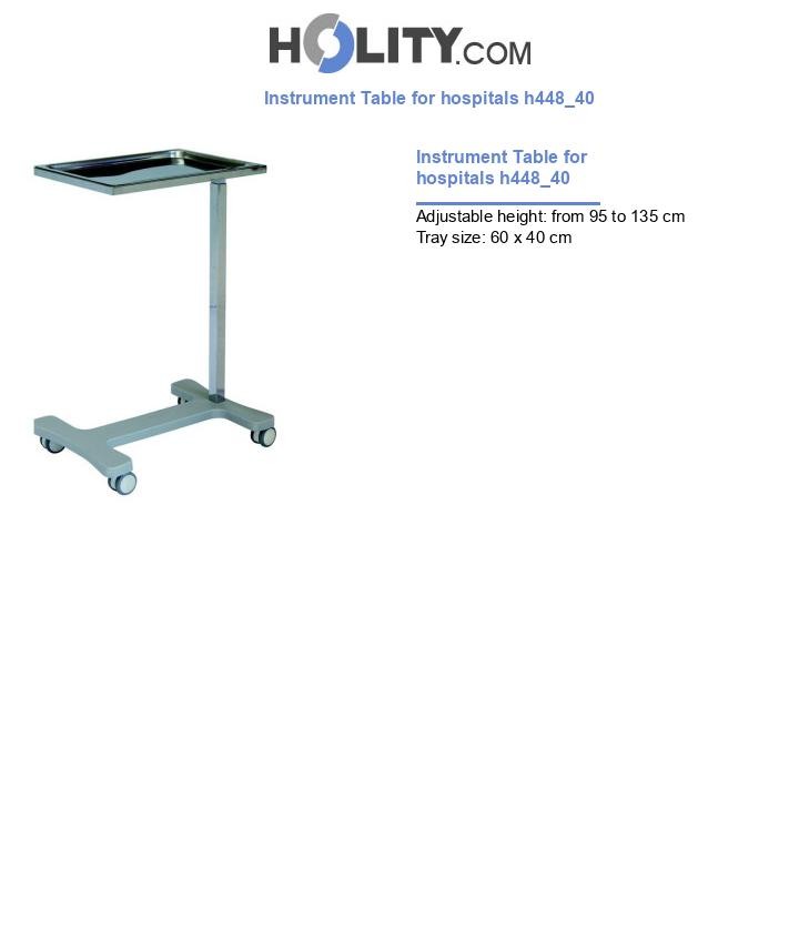 Instrument Table for hospitals h448_40