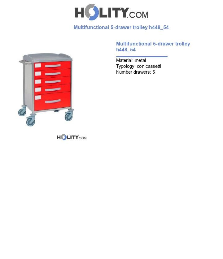 Multifunctional 5-drawer trolley h448_54