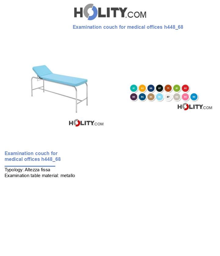 Examination couch for medical offices h448_68