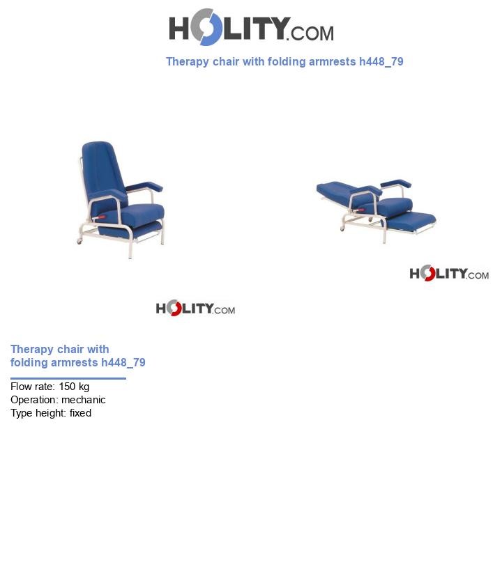 Therapy chair with folding armrests h448_79