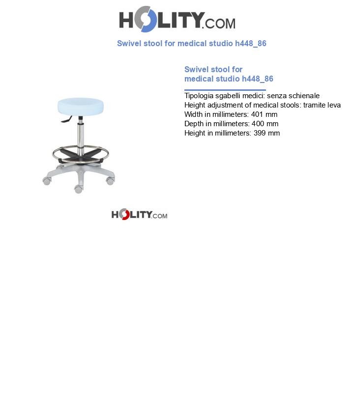 Swivel stool for medical studio h448_86