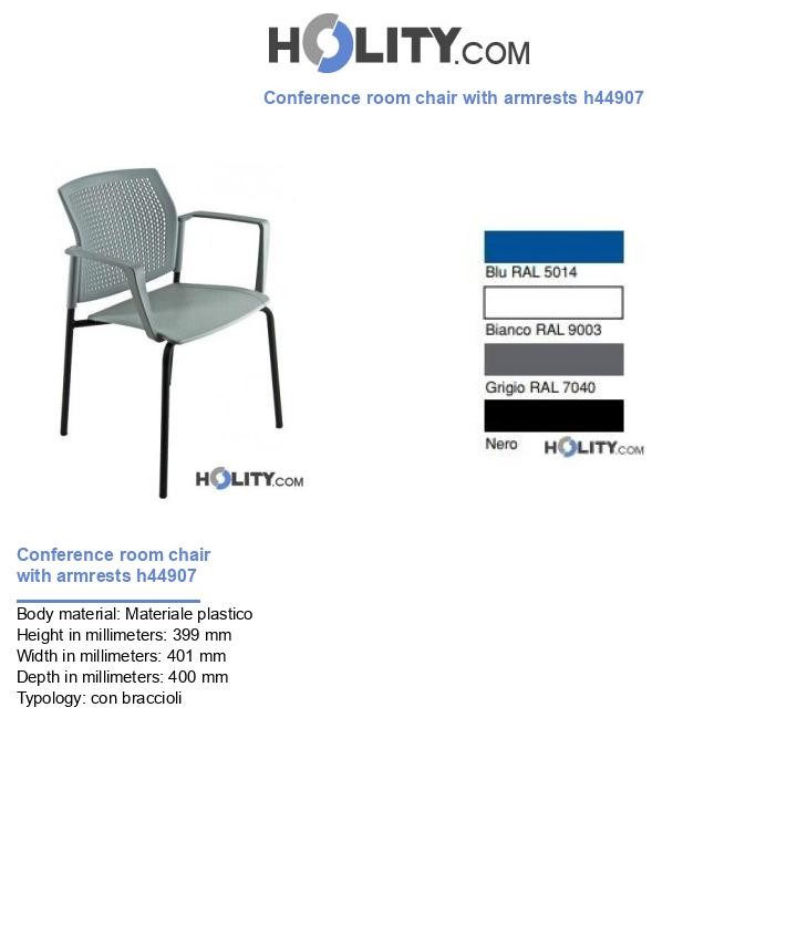 Conference room chair with armrests h44907