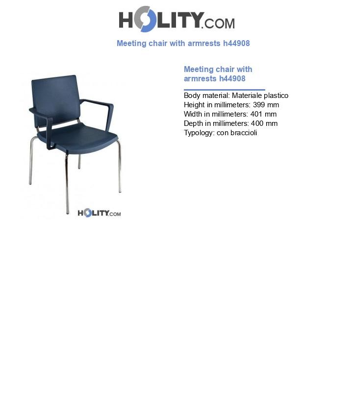 Meeting chair with armrests h44908