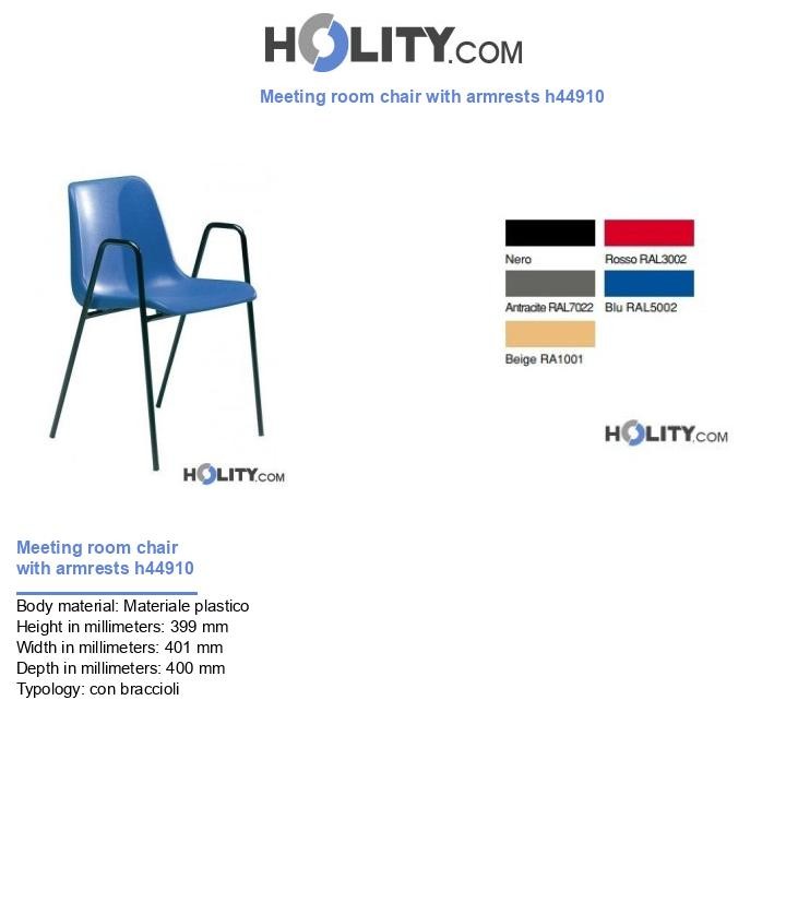 Meeting room chair with armrests h44910