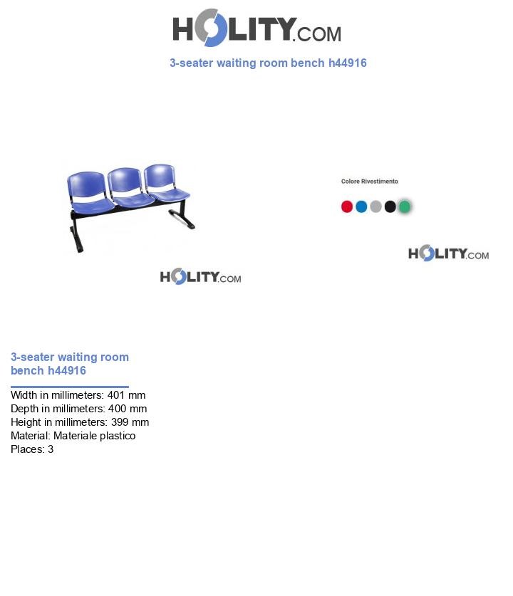 3-seater waiting room bench h44916