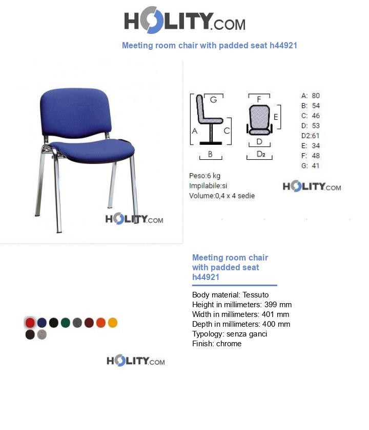 Meeting room chair with padded seat h44921