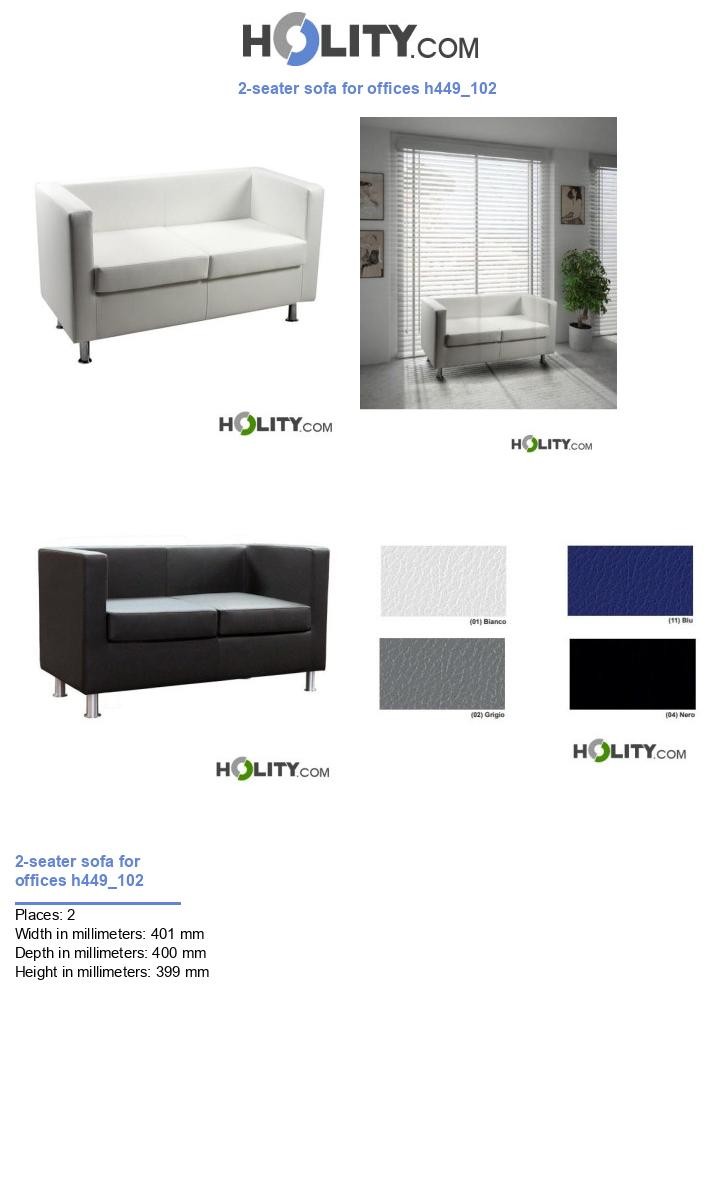 2-seater sofa for offices h449_102