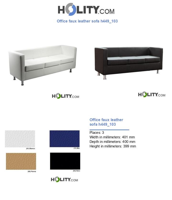 Office faux leather sofa h449_103