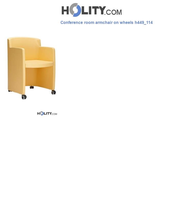 Conference room armchair on wheels h449_114