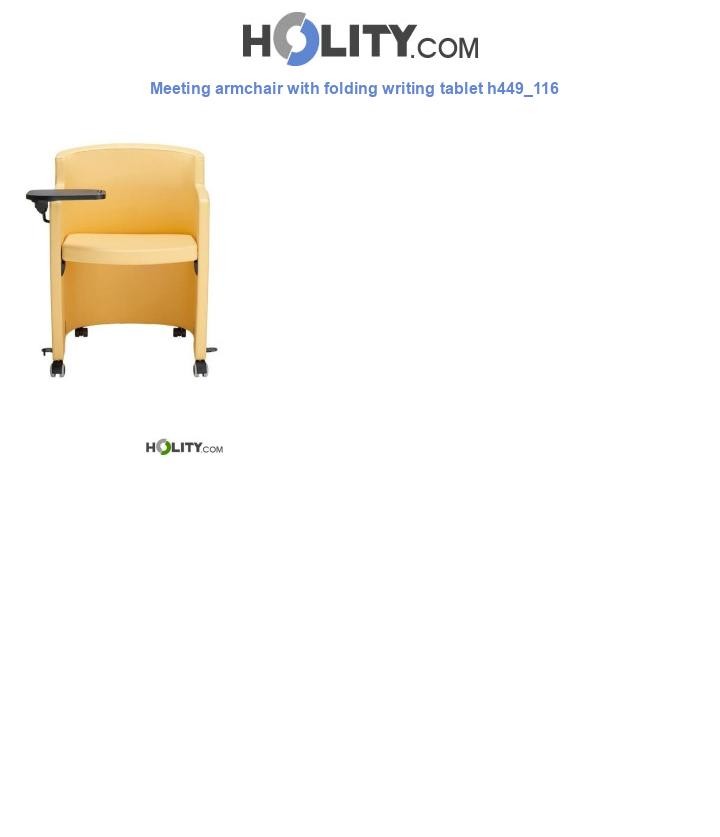 Meeting armchair with folding writing tablet h449_116