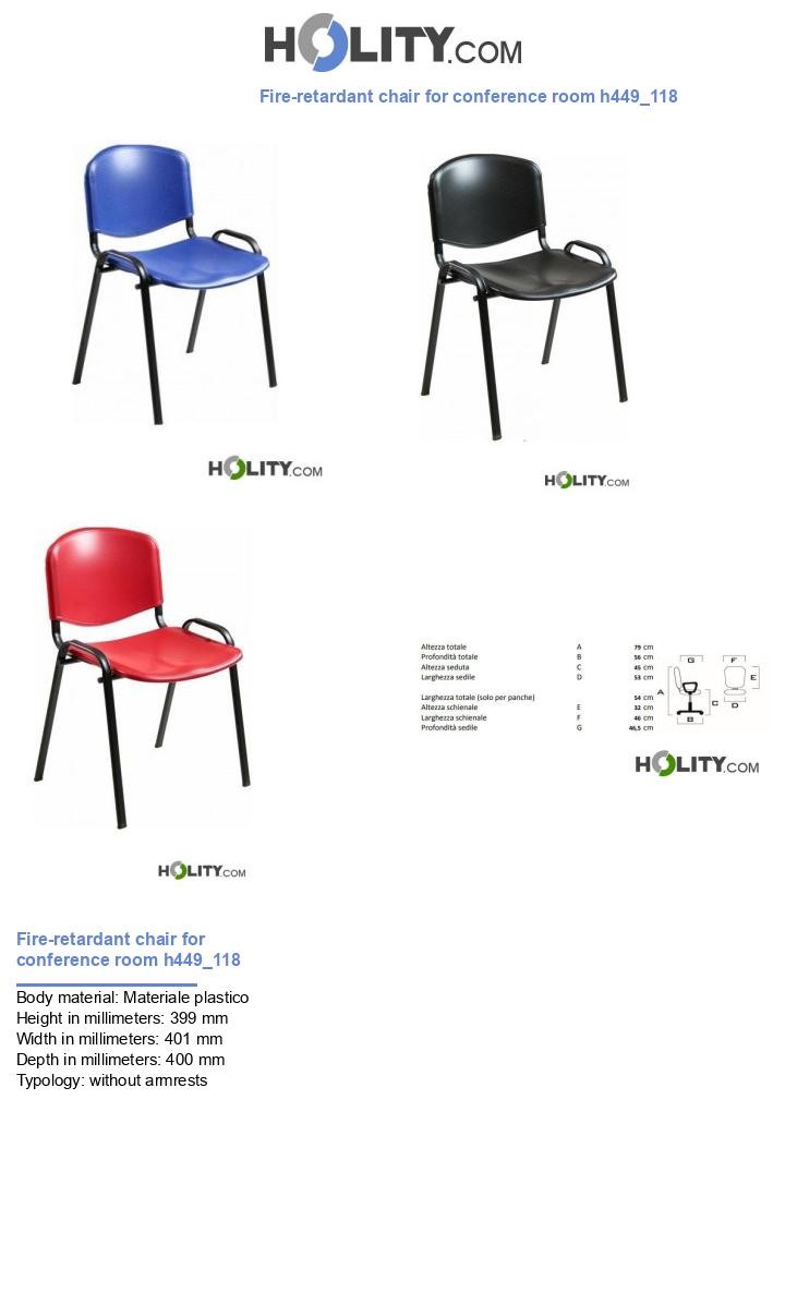 Fire-retardant chair for conference room h449_118