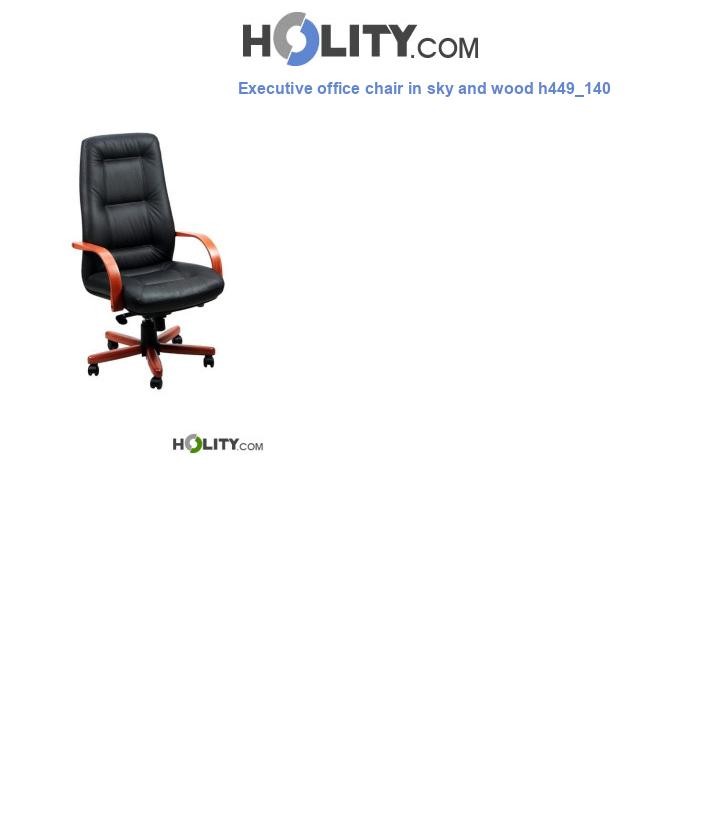 Executive office chair in sky and wood h449_140